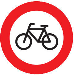 Verboden te fietsen